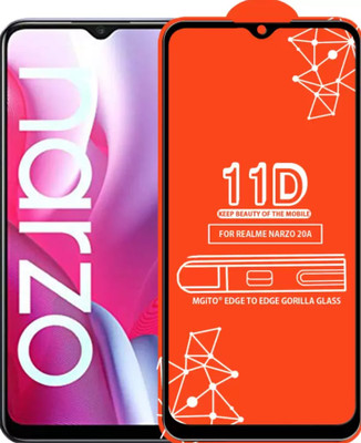 FlipSmartGuard Edge To Edge Tempered Glass for Realme Narzo 20A(Pack of 1)
