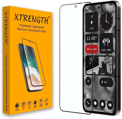 XTRENGTH Edge To Edge Tempered Glass for Nothing Phone 2, Nothing Phone (2), with Easy Installation Kit(Pack of 1)