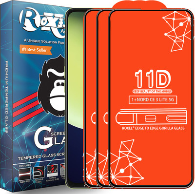 Roxel Edge To Edge Tempered Glass for Oneplus Nord Ce 3 Lite 5G(Pack of 3)