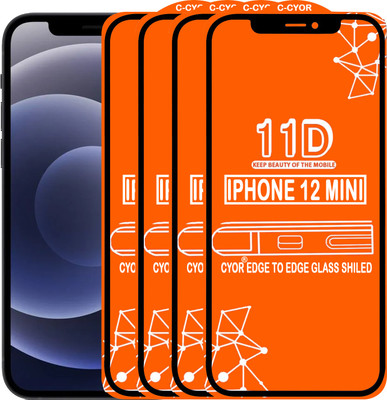 CYOR Edge To Edge Tempered Glass for IPHONE 12 MINI(Pack of 4)