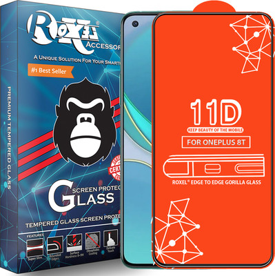 Roxel Edge To Edge Tempered Glass for Oneplus 8T(Pack of 1)