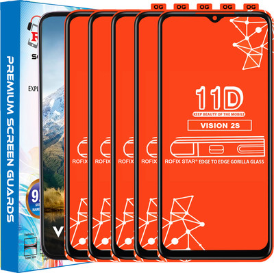 Rofix star Edge To Edge Tempered Glass for ITEL VISION 2S(Pack of 5)