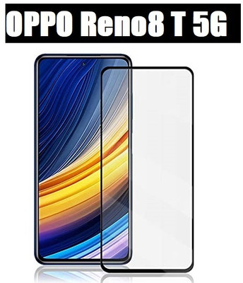 O2MG Edge To Edge Tempered Glass for OPPO Reno8 T 5G(Pack of 1)