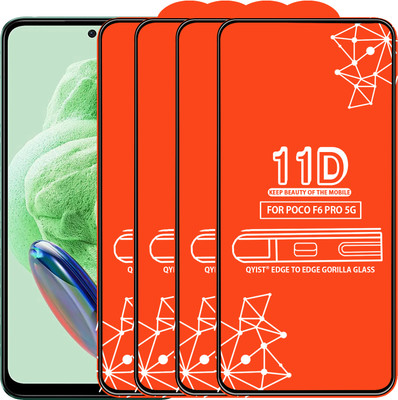 Qyist Edge To Edge Tempered Glass for POCO F6 PRO 5G(Pack of 4)