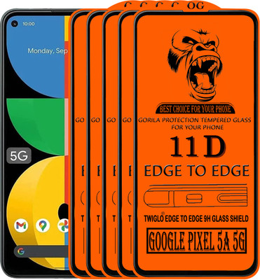 TWIGLO Edge To Edge Tempered Glass for GOOGLE PIXEL 5A 5G(Pack of 5)