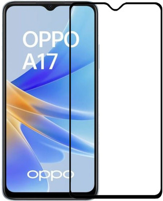 NKCASE Edge To Edge Tempered Glass for oppo A17(Pack of 1)