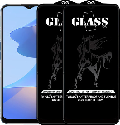 TWIGLO Edge To Edge Tempered Glass for OPPO A16S(Pack of 2)