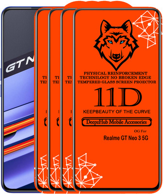 DeepzHub Edge To Edge Tempered Glass for Realme GT Neo 3 5G(Pack of 4)
