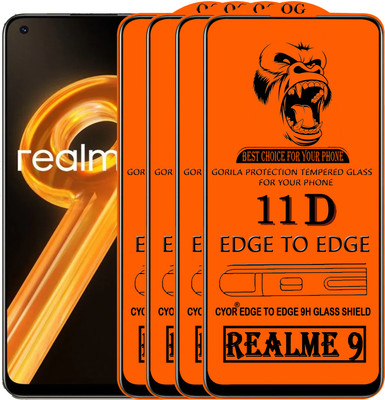 CYOR Edge To Edge Tempered Glass for REALME 9(Pack of 4)