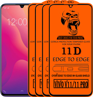 CYOR Edge To Edge Tempered Glass for Vivo V11 Pro(Pack of 4)