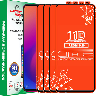 Laxdom Edge To Edge Tempered Glass for Mi K20(Pack of 4)