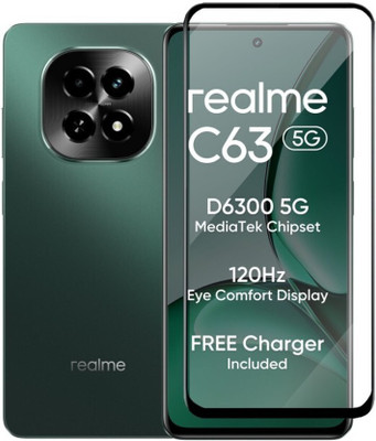DMJHP Edge To Edge Tempered Glass for realme C63 5G(Pack of 1)