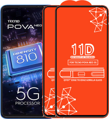 Qyist Edge To Edge Tempered Glass for Tecno Pova Neo 5G(Pack of 2)