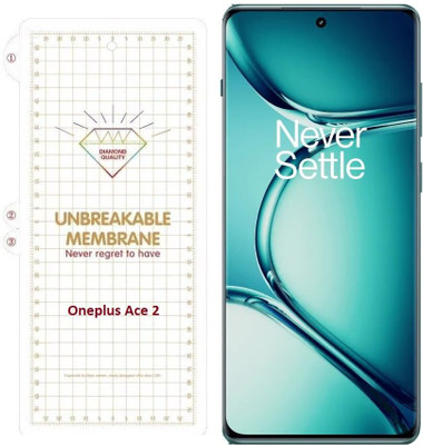 Bulkwala Edge To Edge Tempered Glass for Front Screen Protector Transparent Protective Compatible with Oneplus Ace 2, Front Screen Protector Unbreakable Membrane Scratch Guard Transparent Protective Compatible with Oneplus Ace 2(Pack of 1)