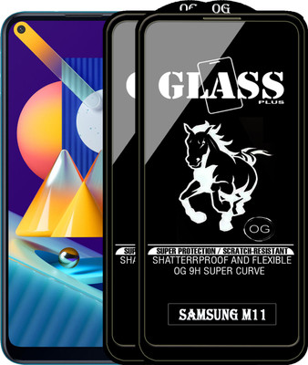 PFOAM Edge To Edge Tempered Glass for SAMSUNG GALAXY M11(Pack of 2)