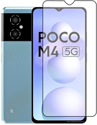 ChutPutMart Edge To Edge Tempered Glass for Premium Protector Full HD Poco M4 5G(Pack of 1)