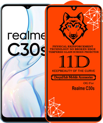 DeepzHub Edge To Edge Tempered Glass for Realme C30s(Pack of 1)