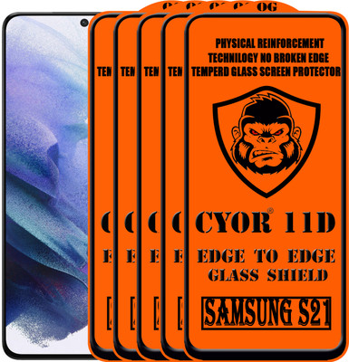 CYOR Edge To Edge Tempered Glass for SAMSUNG S21(Pack of 5)
