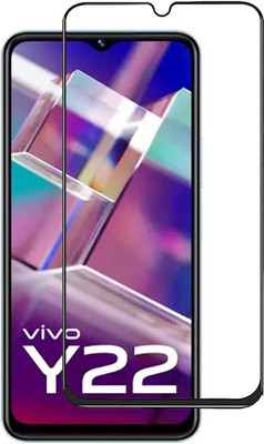 O2MG Edge To Edge Tempered Glass for vivo Y22(Pack of 1)