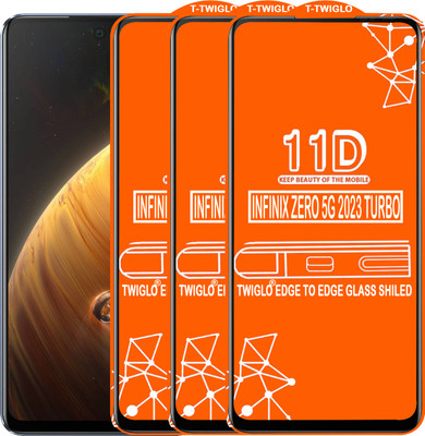 TWIGLO Edge To Edge Tempered Glass for INFINIX ZERO 5G 2023 TURBO(Pack of 3)