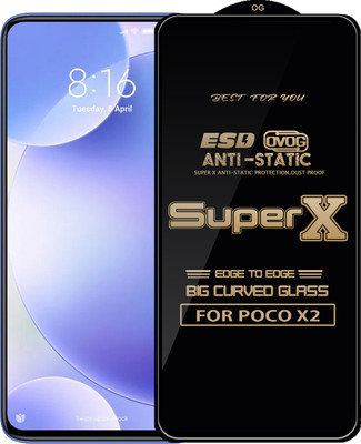Qyist Edge To Edge Tempered Glass for POCO X2(Pack of 1)