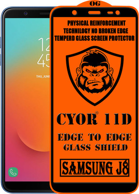 CYOR Edge To Edge Tempered Glass for Samsung Galaxy J8(Pack of 1)