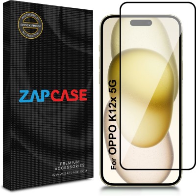 Zapcase Edge To Edge Tempered Glass for OPPO K12x 5G(Pack of 1)