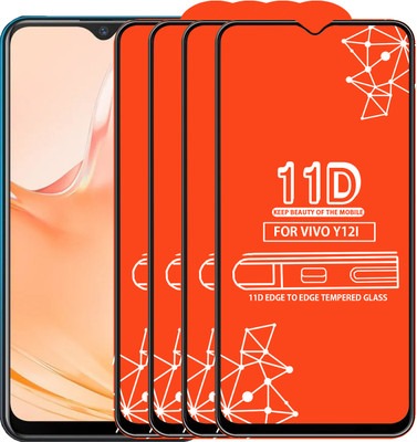 Roxel Edge To Edge Tempered Glass for Vivo Y12I(Pack of 4)