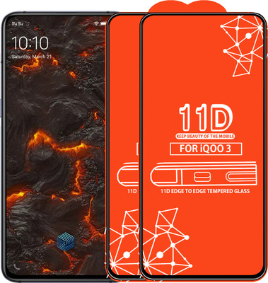 Qyist Edge To Edge Tempered Glass for Iqoo 3(Pack of 2)