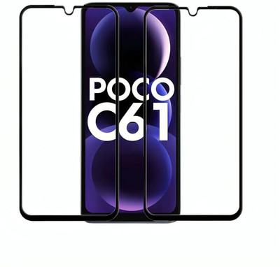 SM Styles Edge To Edge Tempered Glass for Xiaomi Poco C61/Poco C61(Pack of 1)