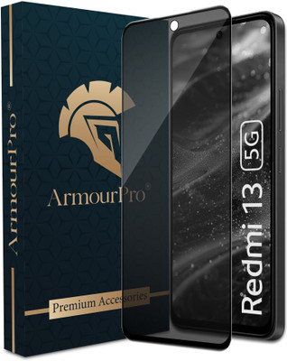ArmourPro Edge To Edge Tempered Glass for Redmi 13 5G, Redmi 13(Privacy Anti Spy)(Pack of 1)