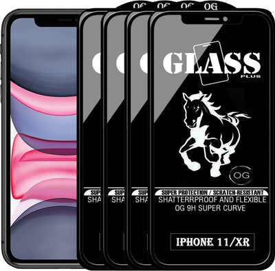 PFOAM Edge To Edge Tempered Glass for Apple iPhone XR(Pack of 4)