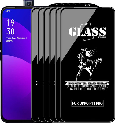 Qyist Edge To Edge Tempered Glass for OPPO F11 PRO(Pack of 6)