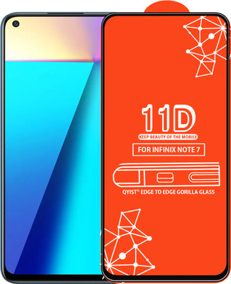Qyist Edge To Edge Tempered Glass for Infinix Note 7(Pack of 1)
