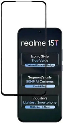 SMARTCASE Edge To Edge Tempered Glass for realme 15T 5G(Pack of 1)