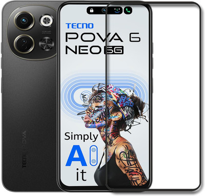 INFINITYWORLD Edge To Edge Tempered Glass for Tecno Pova 6 Neo, Tecno Pova 6 Neo 5G(Pack of 1)