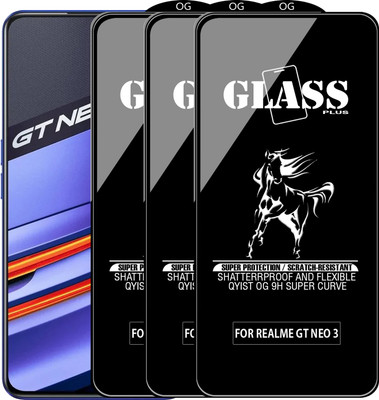 Qyist Edge To Edge Tempered Glass for REALME GT NEO 3(Pack of 3)