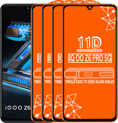 TWIGLO Edge To Edge Tempered Glass for IQOO Z6 PRO 5G(Pack of 4)