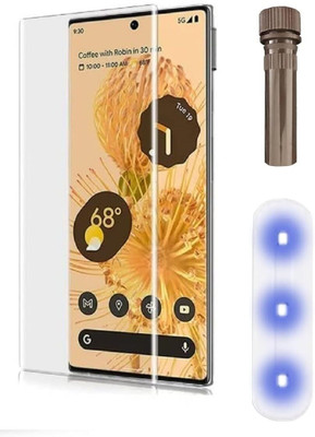 Bulkwala Edge To Edge Tempered Glass for Premium Tempered Glass Design for Google Pixel 6 Pro 5G, Premium Tempered Glass Design for Google Pixel 6 Pro 5G Advanced Border Less Full Edge to Edge UV Screen Protector and Easy Installation Kit-(Pack of 1)(Pack of 1)