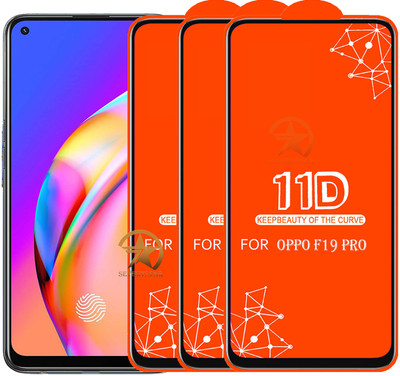 SEVEN7STAR Edge To Edge Tempered Glass for OPPO F19 Pro(Pack of 3)
