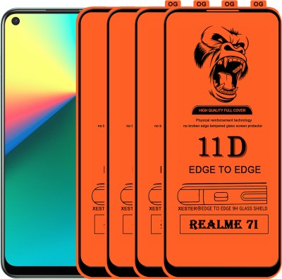 PFOAM Edge To Edge Tempered Glass for REALME 7I(Pack of 4)