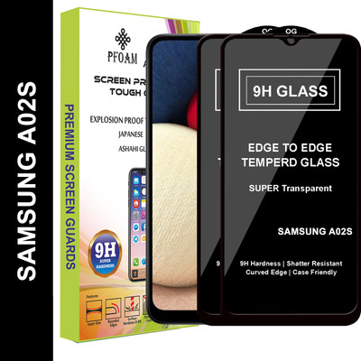 PFOAM Edge To Edge Tempered Glass for SAMSUNG GALAXY A02S(Pack of 2)