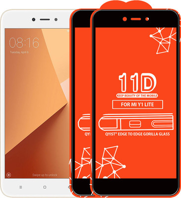Qyist Edge To Edge Tempered Glass for Mi Redmi Y1 Lite(Pack of 2)