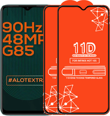Roxel Edge To Edge Tempered Glass for Infinix Hot 10S(Pack of 2)