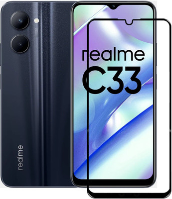 MOBIGENIX Edge To Edge Tempered Glass for realme C33(Pack of 1)