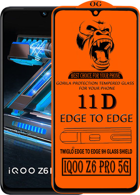 TWIGLO Edge To Edge Tempered Glass for IQOO Z6 PRO 5G(Pack of 1)