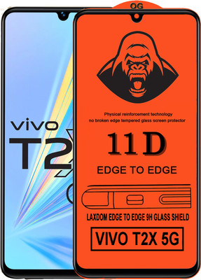 Laxdom Edge To Edge Tempered Glass for VIVO T2X 5G(Pack of 1)