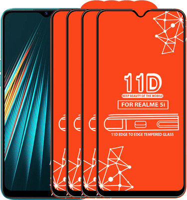 Roxel Edge To Edge Tempered Glass for Realme 5I(Pack of 4)