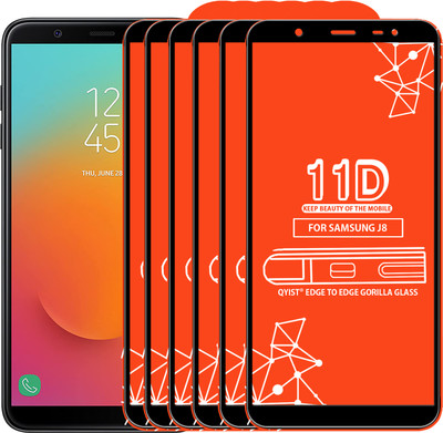 Qyist Edge To Edge Tempered Glass for Samsung Galaxy J8(Pack of 6)