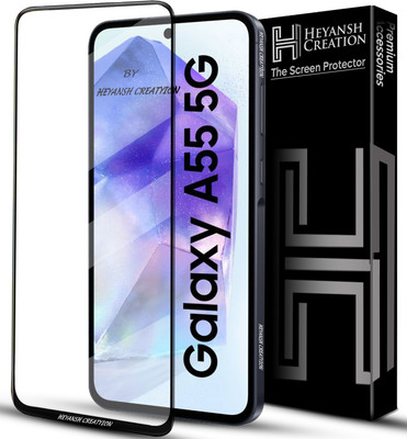 HEYANSH CREATION Edge To Edge Tempered Glass for Samsung Galaxy A55 5G(Pack of 1)